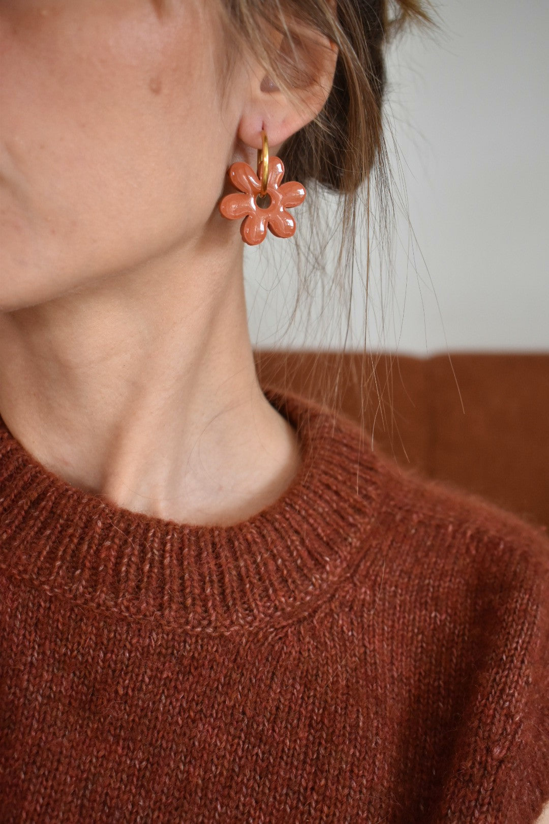 Pampilles fleurs réversibles (couleur au choix)