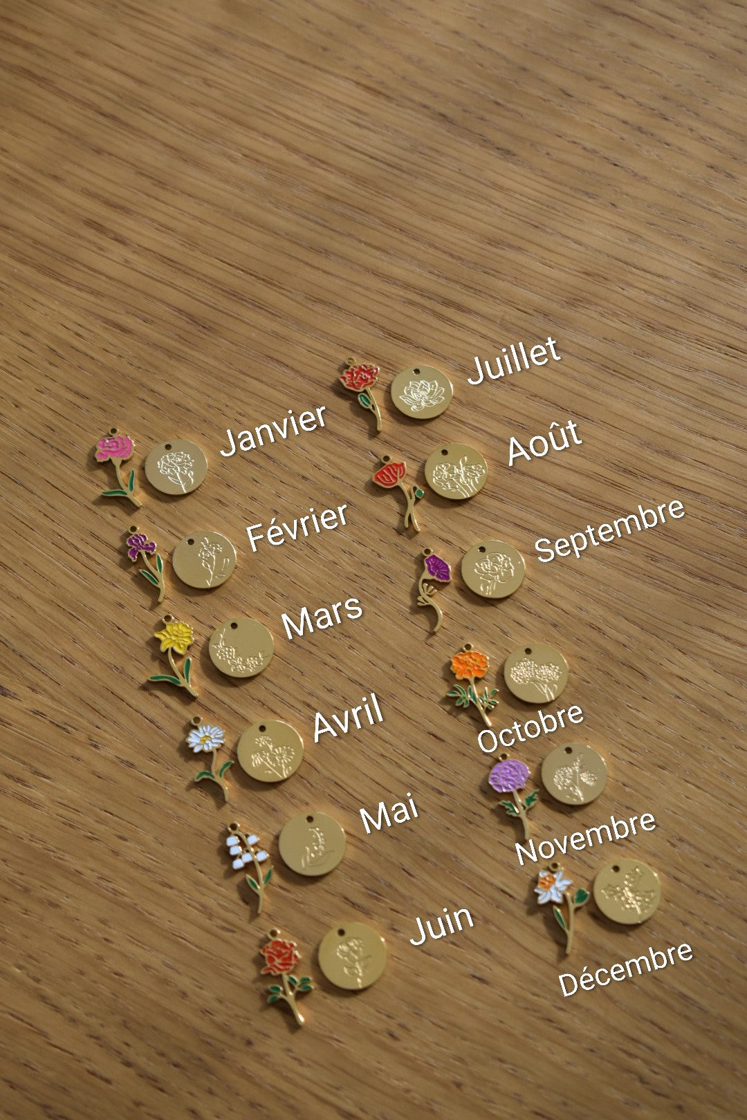 Bracelet personnalisé "Fleurs de naissance"