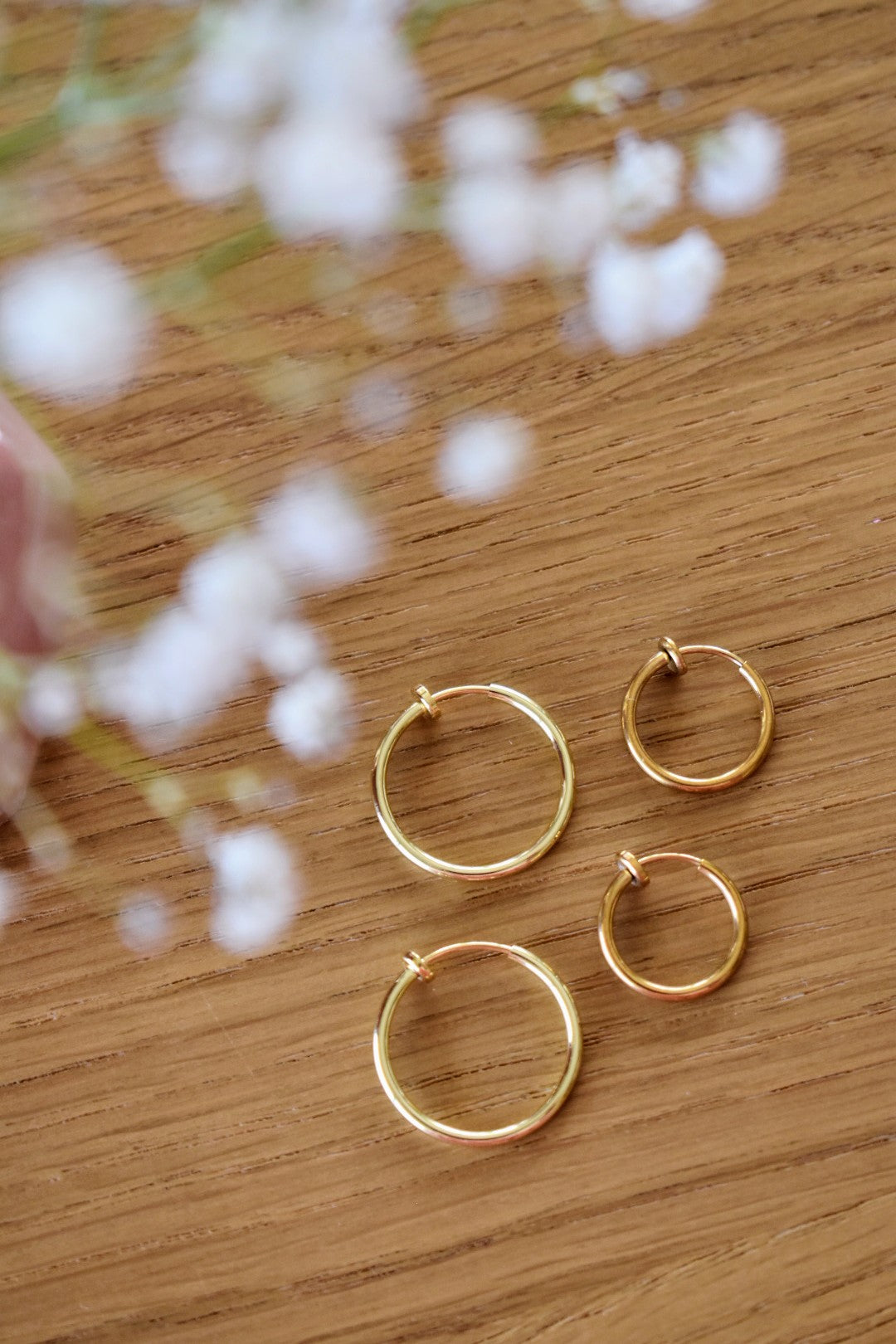 Créoles à clips (oreilles non percées)