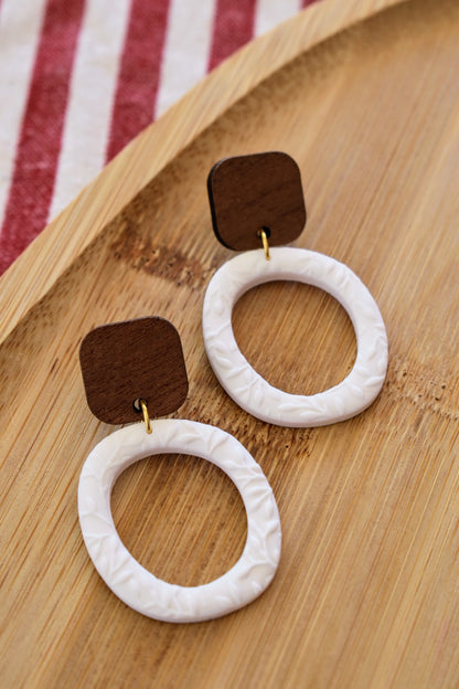 Boucles d'oreilles "OLIVIA" en bois