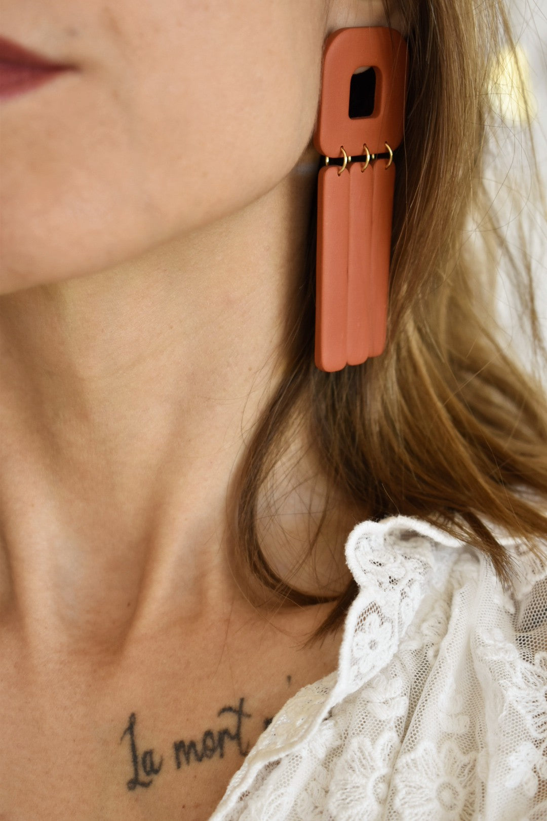 “ROMY” terracotta earrings