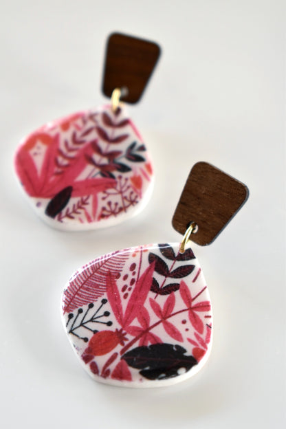 “AURORA” floral pattern earrings