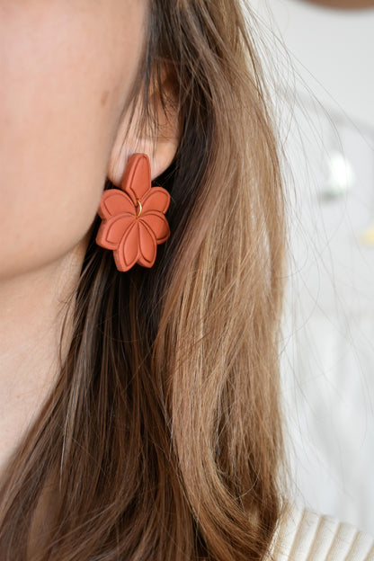 Boucles d'oreilles "ALICE" terracotta