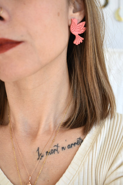 Pink “CELESTE” earrings