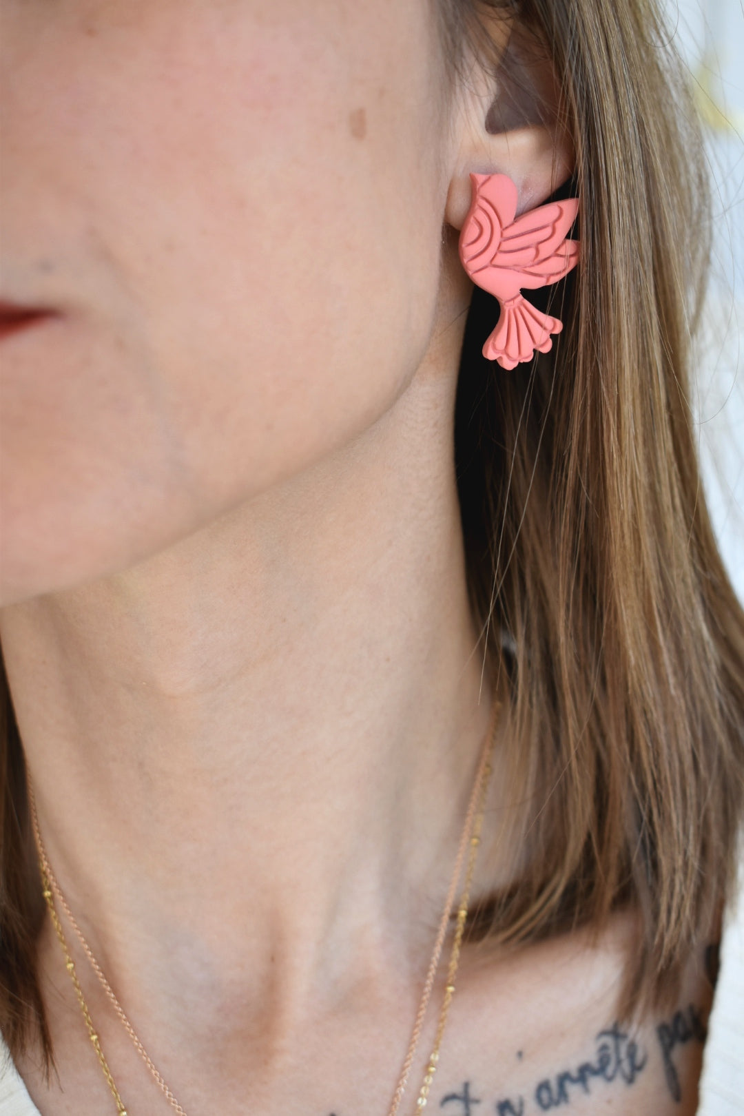 Boucles d'oreilles "CELESTE" roses