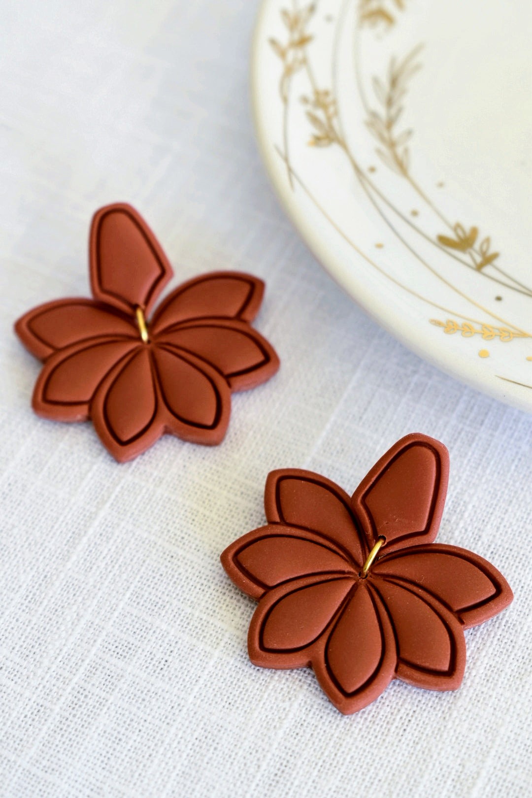 Boucles d'oreilles "ALICE" terracotta