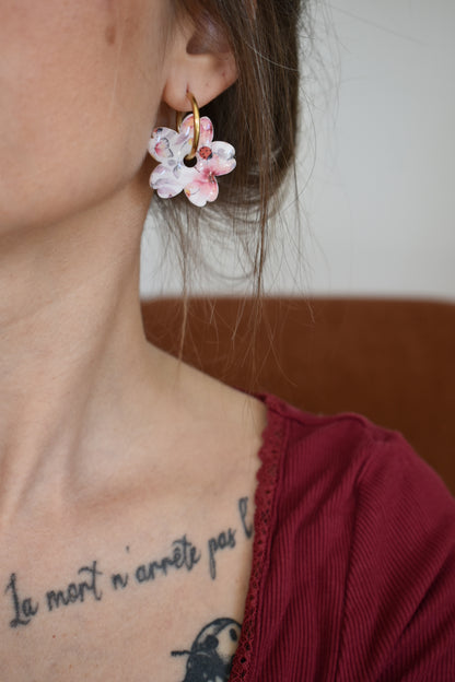 Pampilles fleurs, motifs fleurs et coccinelles