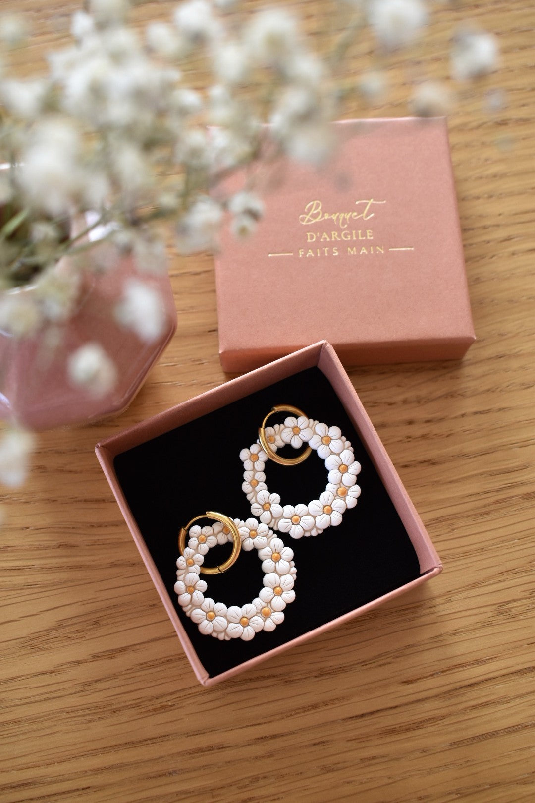 Pampilles couronne de pâquerettes