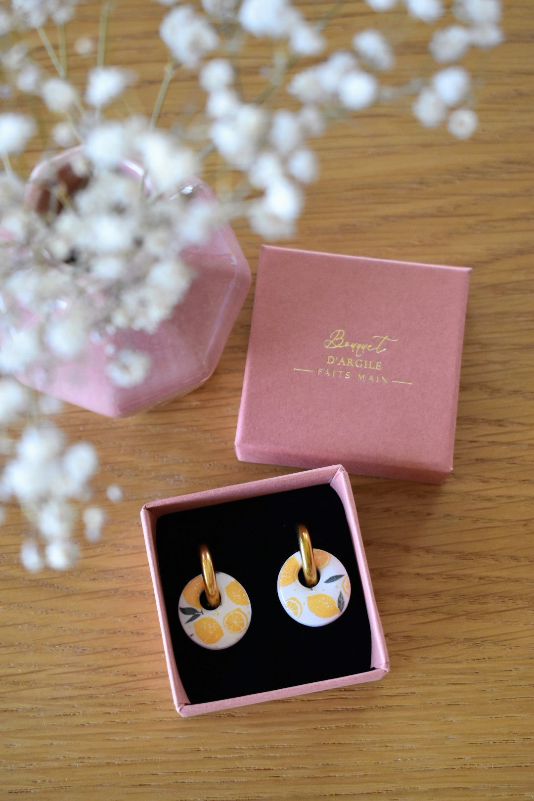 Mini pampilles, motif citrons