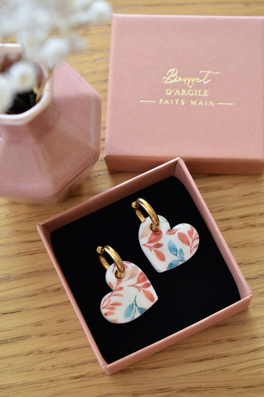 Pampilles cœurs motif automnal