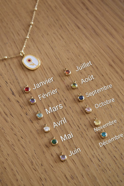 Collier personnalisé "Pierre de naissance"