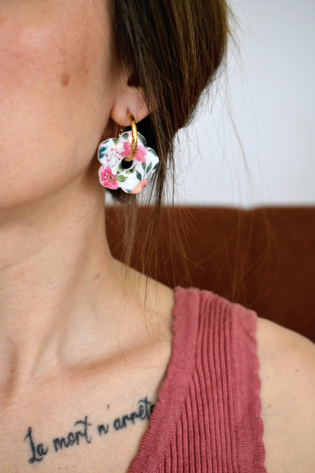 Pampilles fleurs, motif grandes fleurs