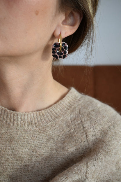 Pampilles fleurs, motif léopard