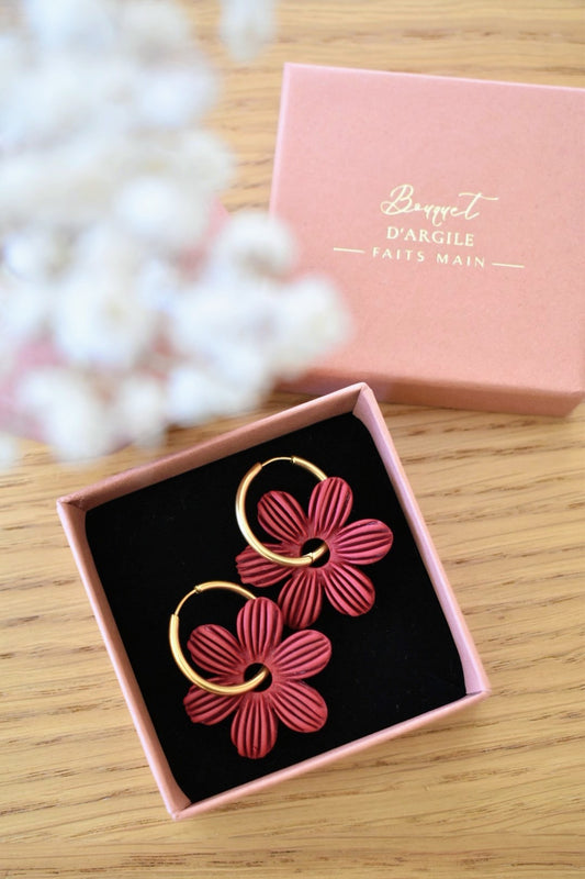 Pampilles fleurs réversibles (couleur au choix)