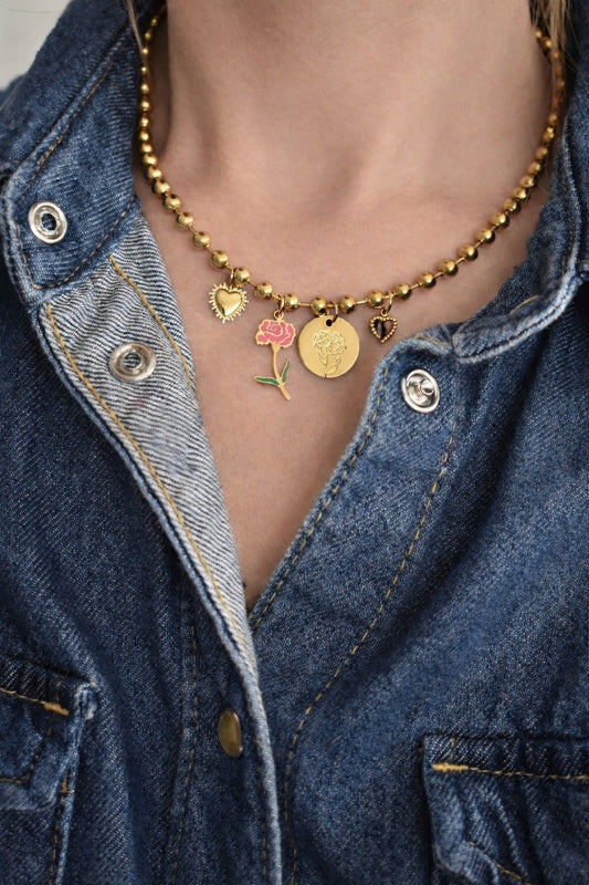 Collier personnalisé "Fleurs de naissance"