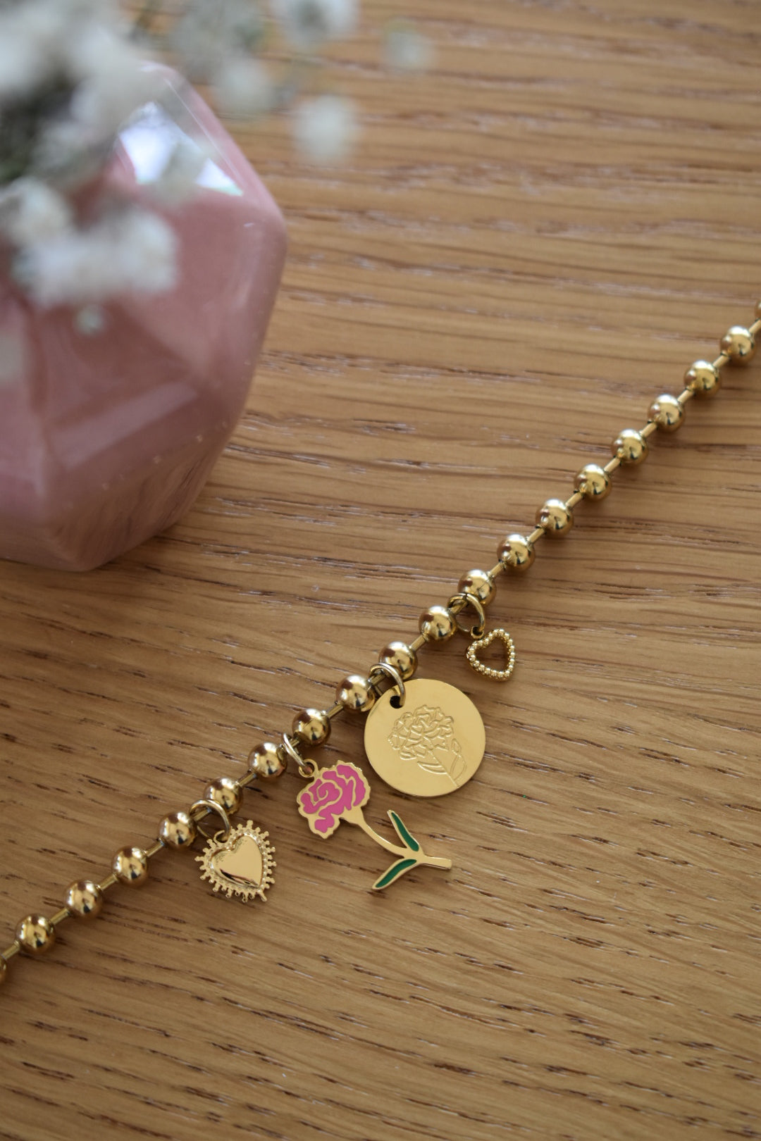Bracelet personnalisé "Fleurs de naissance"