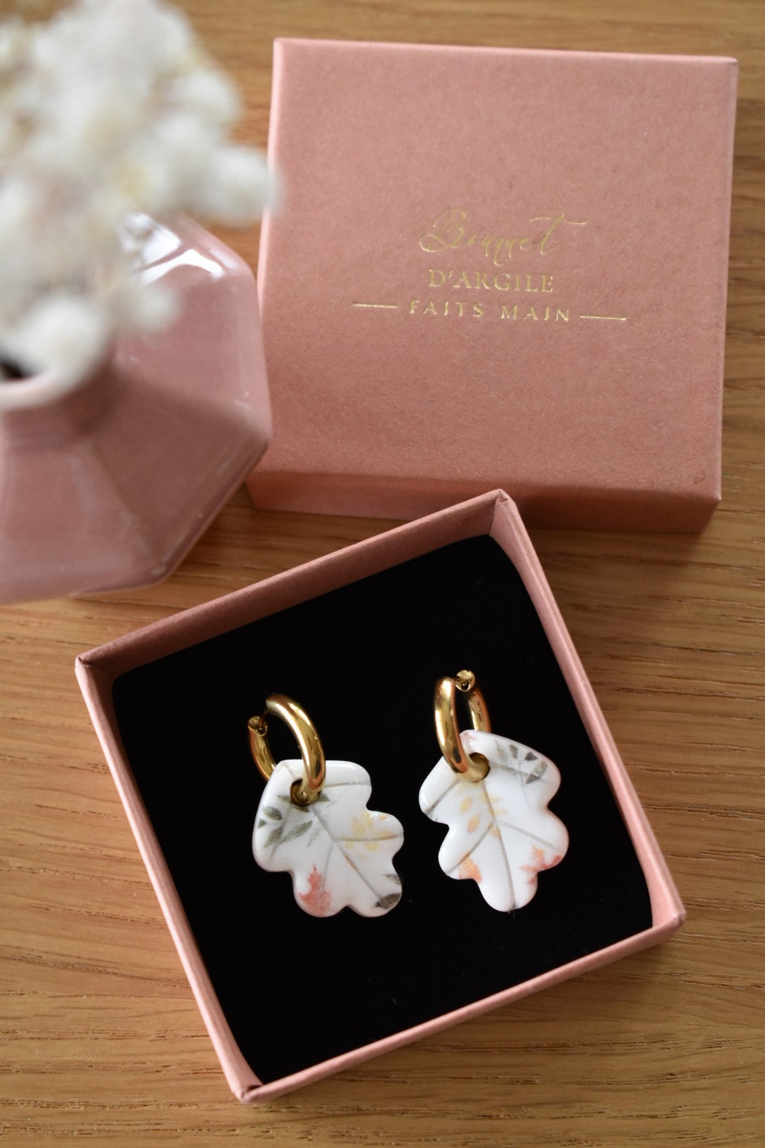 Pampilles petites feuilles, motif feuilles d'érable