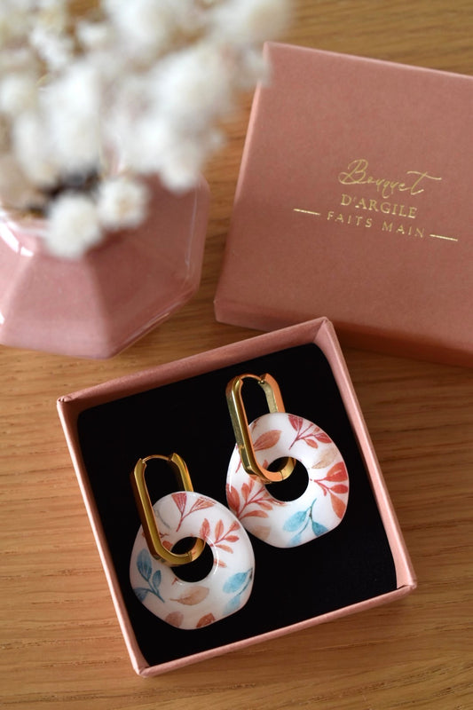 Pampilles motif feuillage