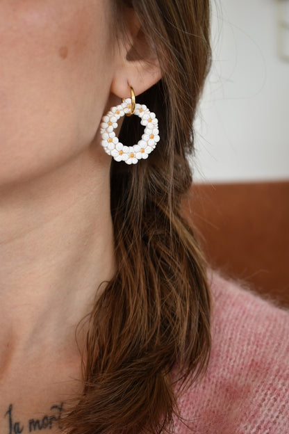 Pampilles couronne de pâquerettes