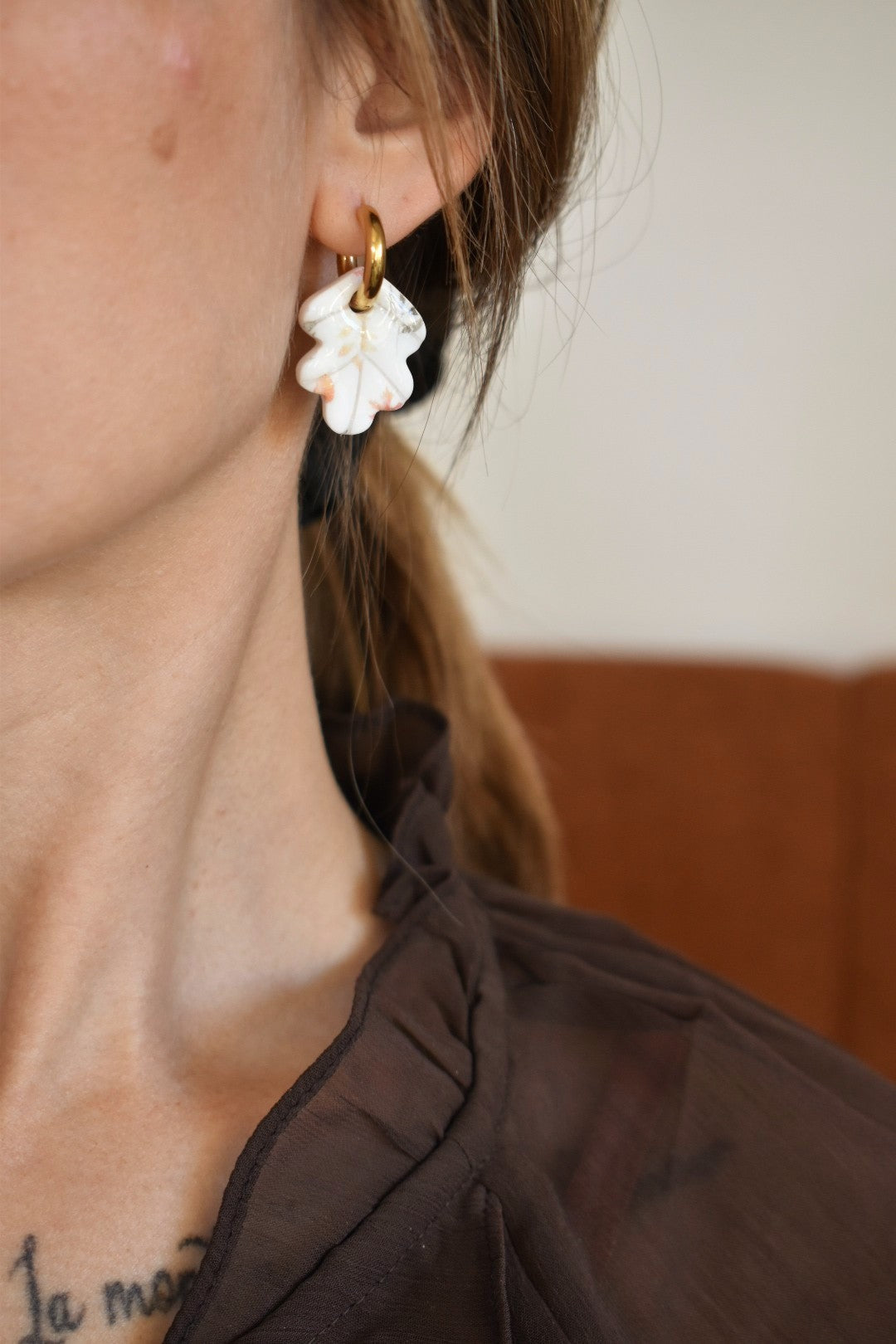 Pampilles petites feuilles, motif feuilles d'érable